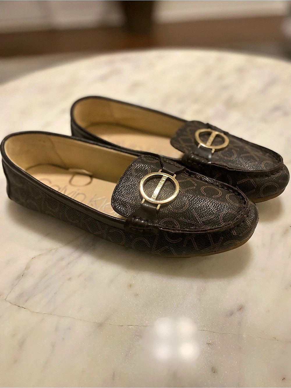 Calvin Klein Monogram Loafers Brown US 8